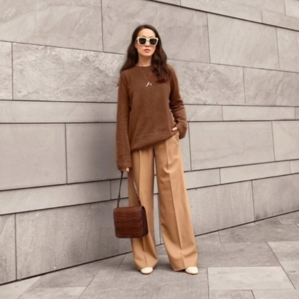 Zara pants brown tan quiet luxury
